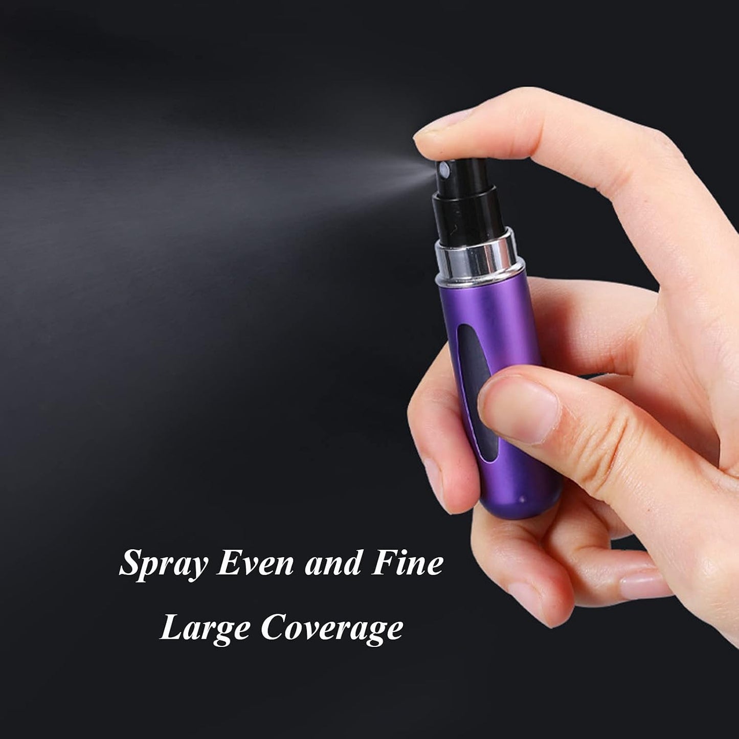 Portable 5ml Refillable Perfume Atomizer Bottle Set - Mini Travel Spray Case (Pack of 4)